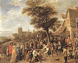 David The Younger Teniers Famous Paintings - Peasants Merry-making